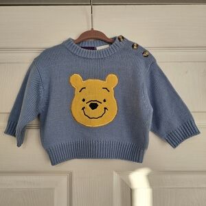 Vintage POOH Bear Knit Swester Size 6/9 Months Rare Find New Old Stock Disney